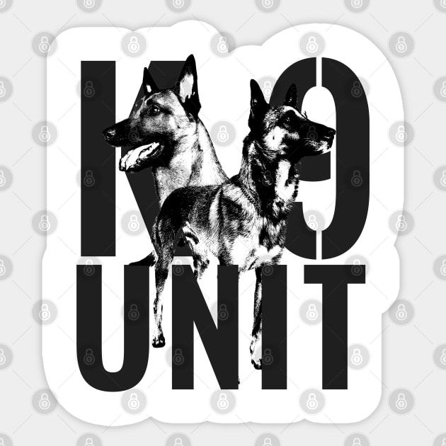 K-9 Unit - Police Dog Unit- Malinois Sticker by Nartissima